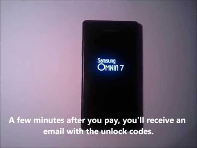 How to Unlock Samsung Omnia 7 i8700 -- FastGSM.com