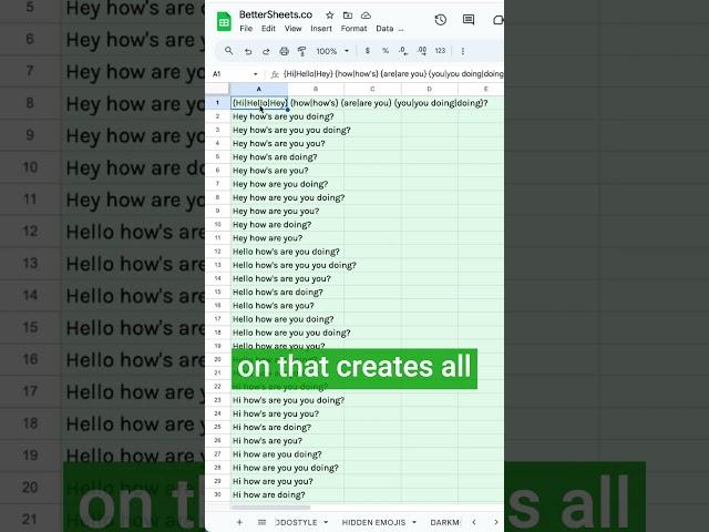 Spintax for Google Sheets