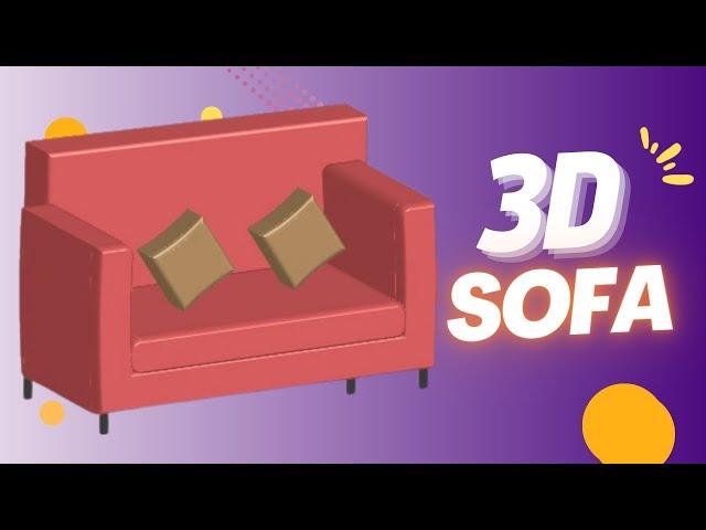 how to make 3d furniture in illustrator/3d sofa for beginners