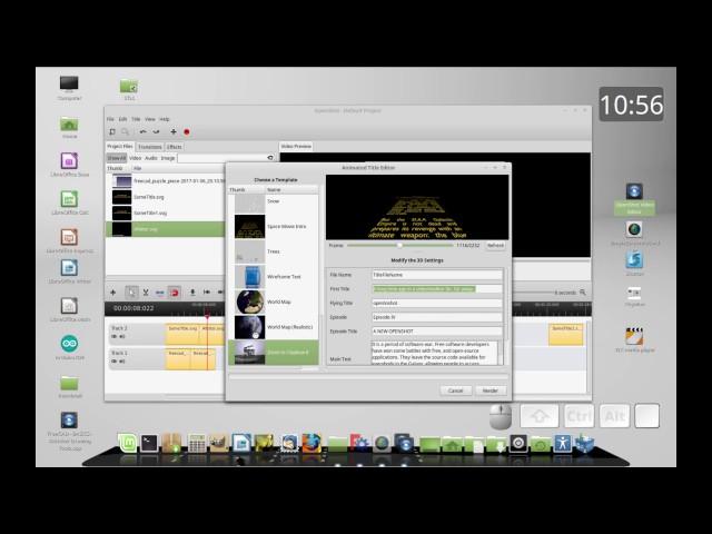 Openshot - Screencasting, Adding Text overlays, Titles and Footers.