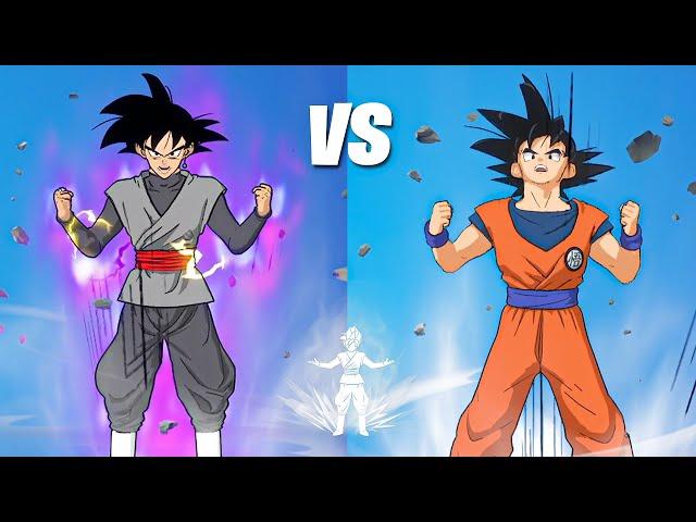 Goku vs. Goku Black in Fortnite