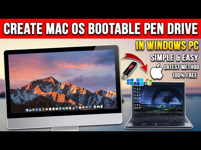 Create a Bootable MacOS USB Drive on Windows PC/Laptop2024 TutorialMake Mac os Bootable Pendrive 