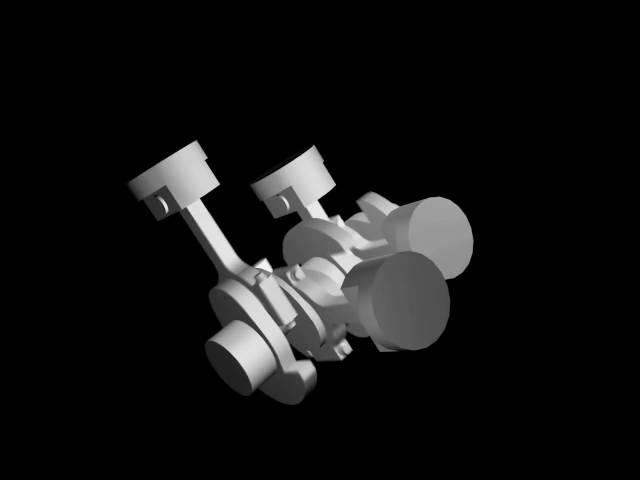 V4 engine animation