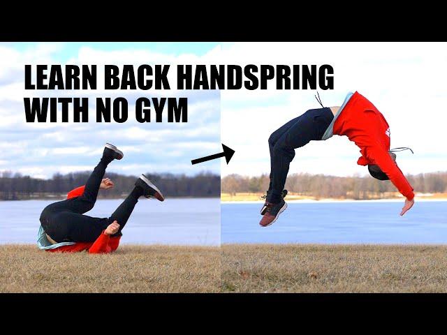 Learn Back Handspring Parkour Easy by - Turning Ground Roll Over Back