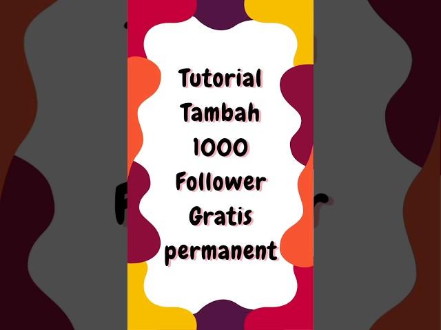 cara menambah followers instagram gratis #instagram #tambahfollowers #followersinstagram #tutorial