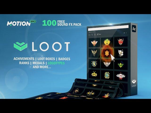 LOOT | 1500+ Elements | Logo, Achivements, Badges, Awards, Medals