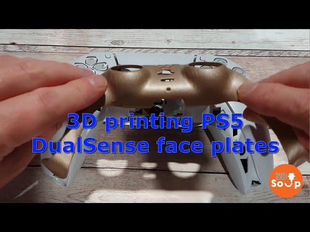 3d printing DualSense PS5 controller face plates, 3d printed in resin and PLA