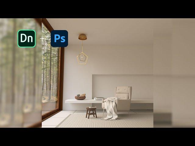 Adobe Dimension 3.2 and Photoshop | 3D Interior Design speed build