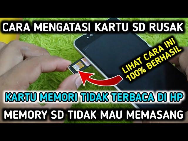 cara mengatasi kartu sd rusak / cara memperbaiki kartu sd rusak tidak bisa membaca