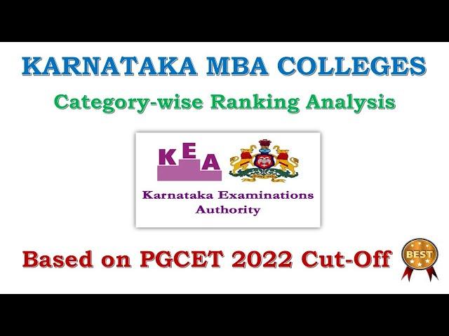 PGCET 2023 | Karnataka MBA Colleges | Category-wise Ranking Analysis