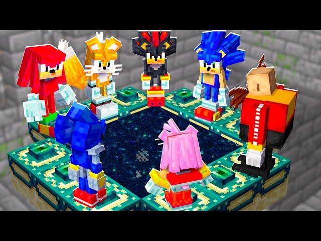 Minecraft but SONIC Characters Beat the Game For Me...