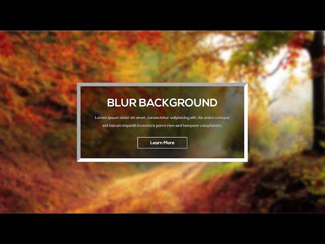 How to blur background image in CSS | Simple CSS trick
