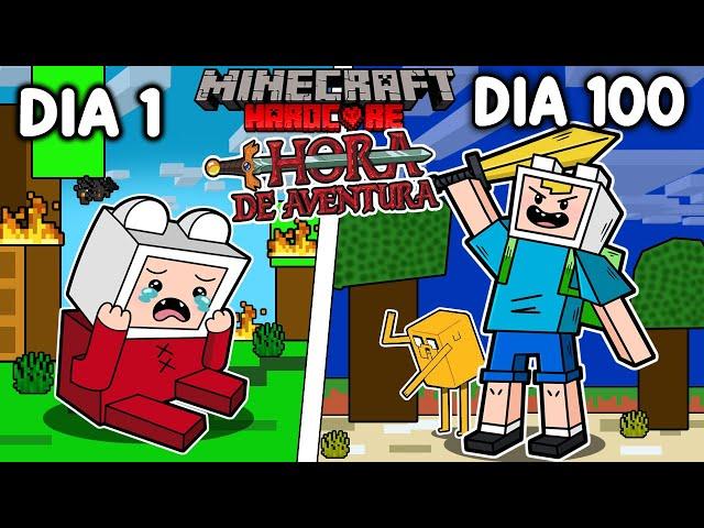 Sobreviví 100 DÍAS siendo FINN el HUMANO en Minecraft HARDCORE!