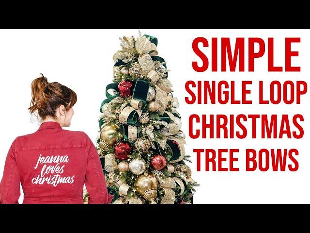 Christmas Tree Decorating Tutorial | Simple Single Loop Christmas Tree Bow