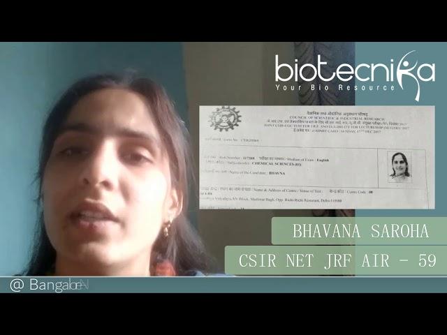 CSIR NET Chemical Science Preparation Tips By Topper Bhavana Saroha JRF Rank 59