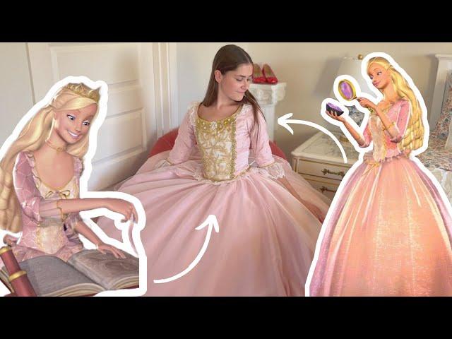 I Made Anneliese's Pink Dress! Princess And the Pauper Barbie Movie Costume Cosplay DIY