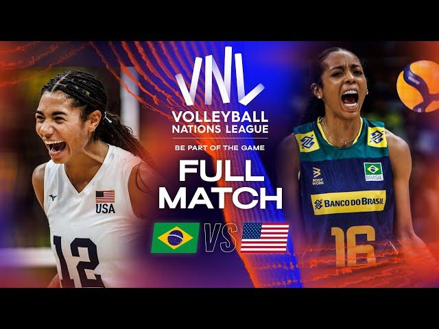 Thompson’s Secret to Outplaying Brazil!  - Brazil vs. USA - Full Match | Women's VNL 2023