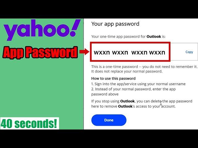 How to Create a Yahoo App Password