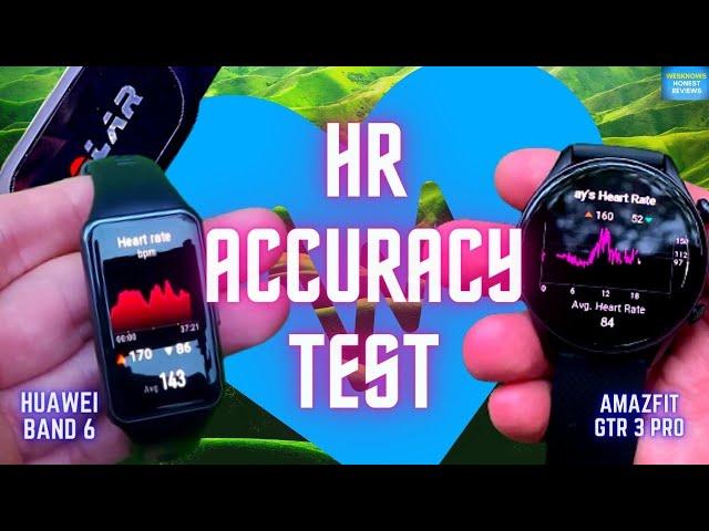 Ultimate Heart Rate Accuracy Test AMAZFIT GTR 3 Pro vs HUAWEI Band 6 | Review and Comparison