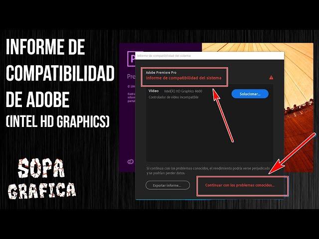 Solución: Informe de compatibilidad del sistema (intel hd graphics)