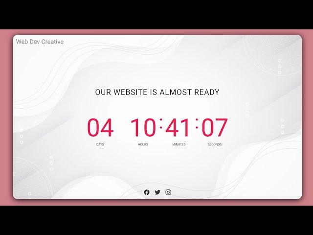 How to Create a Countdown Timer Using HTML, CSS, and JavaScript