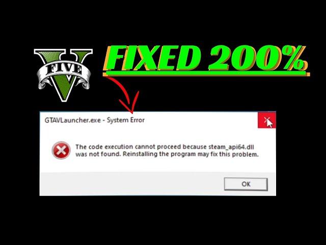 GTA V ERROR | steam_api64.dll solution with proof in HINDI | steam_api64.dll was not found