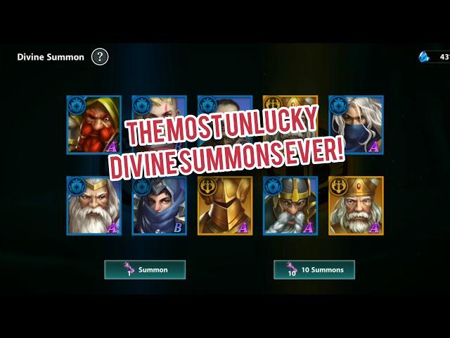 Dungeon Rush Rebirth: The most UNLUCKY 100 divine summons!!!