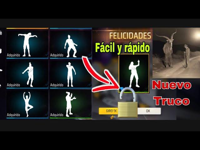 3 nuevos TRUCOS para conseguir todos los EMOTES gratis en FREE FIRE Fácil y Rápido