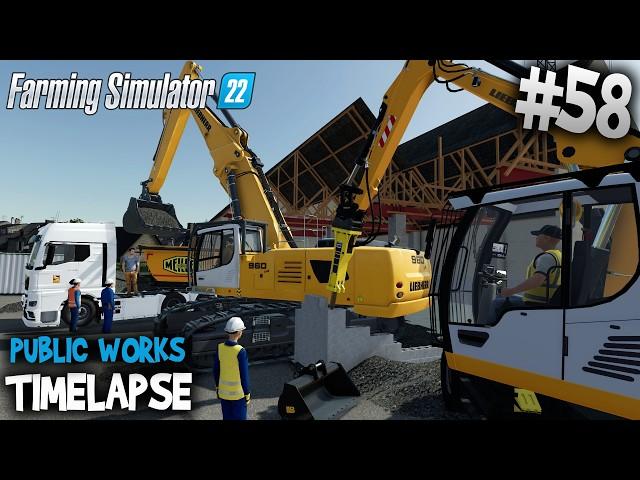 Ultimate Industrial Demolition  Liebherr Compact 914 Takes Charge  Public Works in FS22