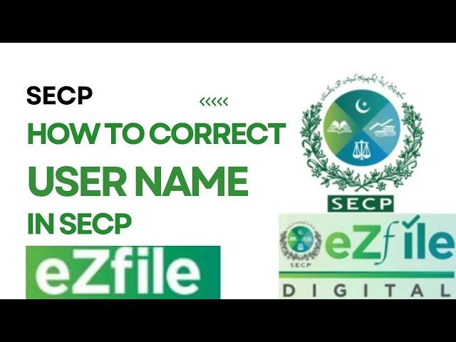 How to Correct Name in SECP eZfile | How to Correct Username in SECP | SECP Name Spelling Correction