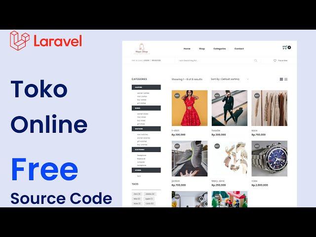 Toko Online Dengan Laravel framework - Free Source Code