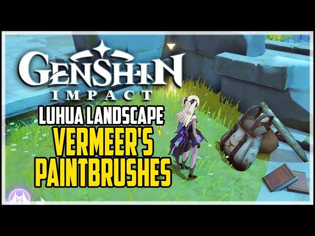 Vermeer's Paintbrushes And Pains Locations - Luhua Landscape Quest - Genshin Impact