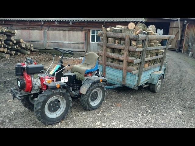 ZMT 4x4 mini tractor с грузом