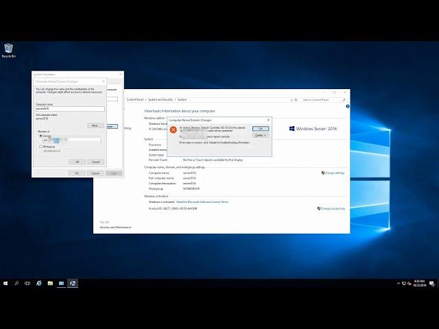Join Domain | Active directory domain controller could not be contacted fix