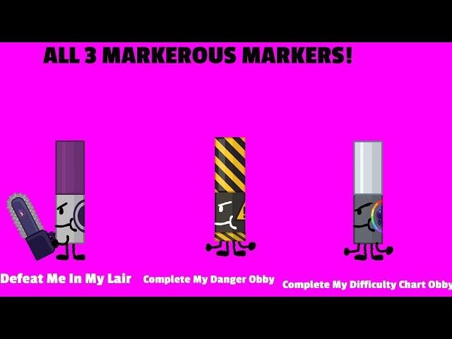 How To Get ALL 3 Markerous Markers In Roblox Find The Markers