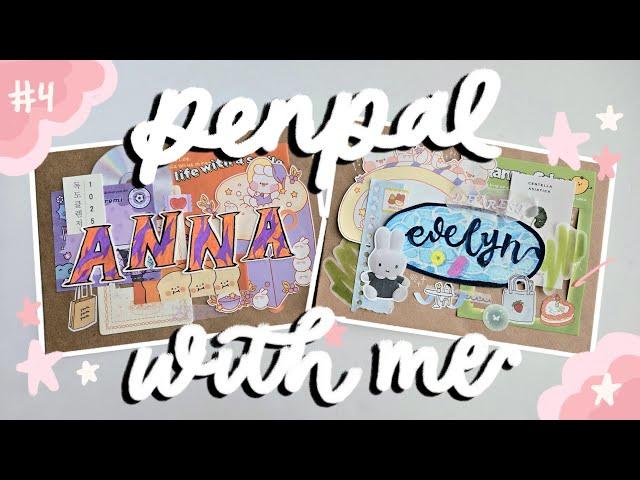 penpal with me #4: making TWO letters! (soft music + asmr) | purple/orange x blue/green themed