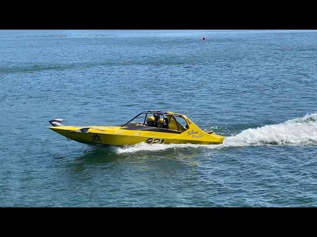 A231 Serious Trouble testing. Gold Beach Rouge River. 2022 World Jet boat race