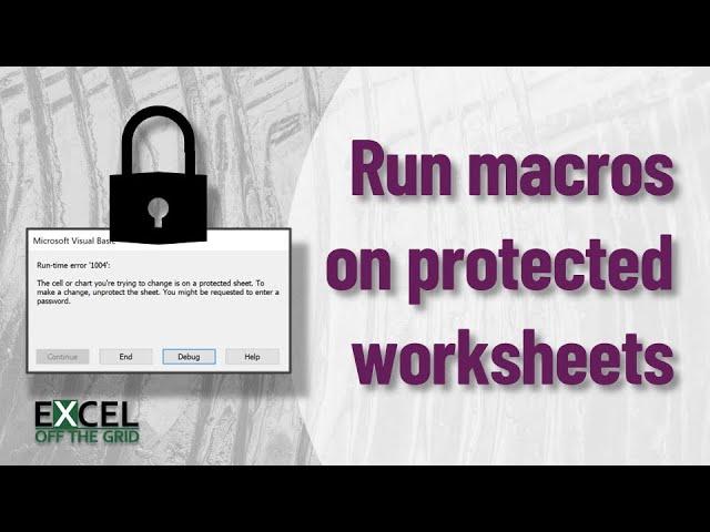 How to allow Macros on a protected worksheet in Excel | Excel On The Go