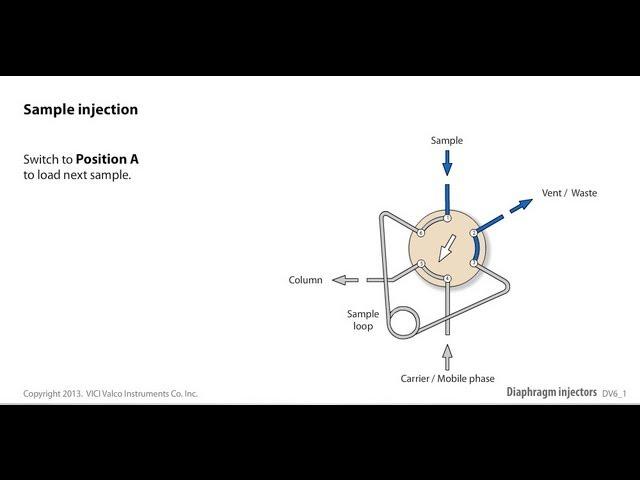 Sample injection with a diaphragm valve