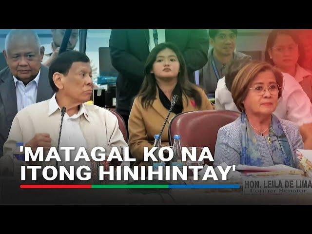 Leila de Lima reacts to arrest of Rodrigo Duterte | ABS-CBN News