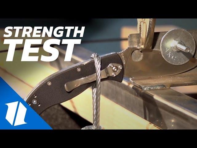 Pocket Knife Lock Strength Test