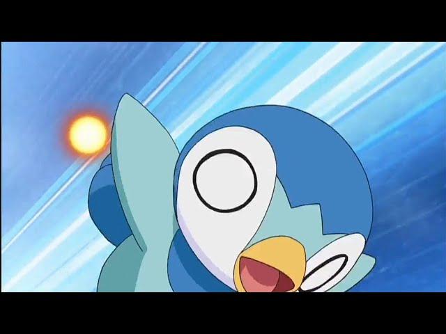 Togekiss saves piplup from gible's draco meteor | Pokemon DP series