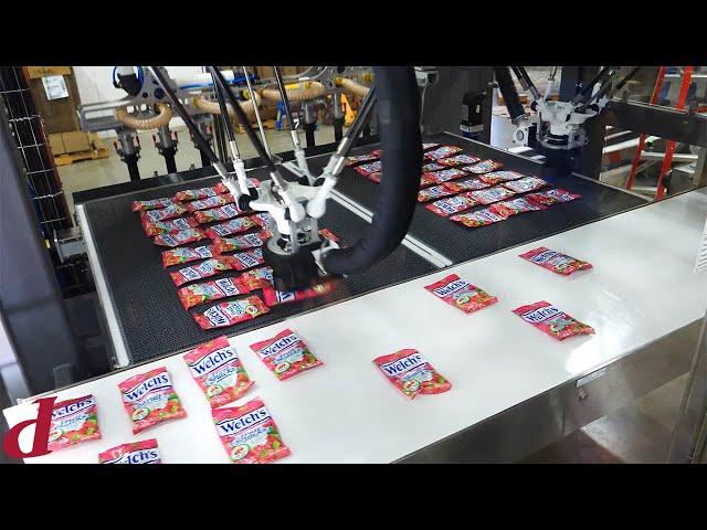 High Speed Candy Case Packing | PIM Brands Delkor Packaging System Line