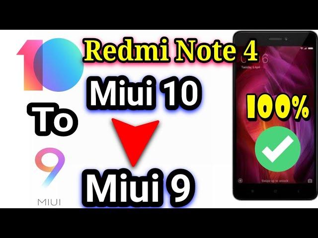 How to Downgrade from MIUI 10 beta to MIUI 9 Stable I  Back into 9 I Redmi note 4