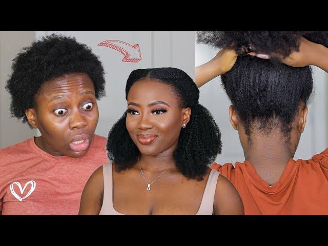 Wow! NO Wig, NO Crochet | DIY Microlinks On 4c Natural hair Install | Curls queen