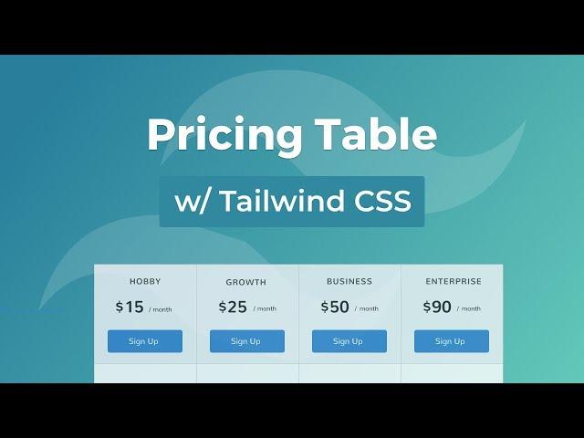 Pricing Table with Tailwind CSS