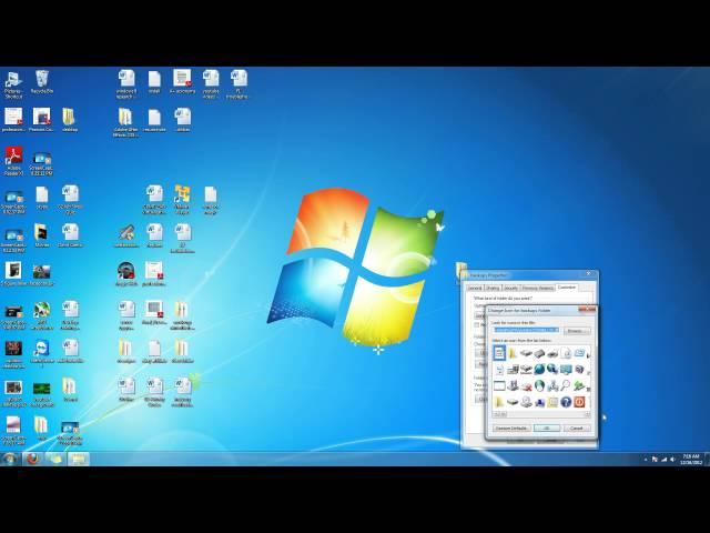 how to change folder icons in Windows 7