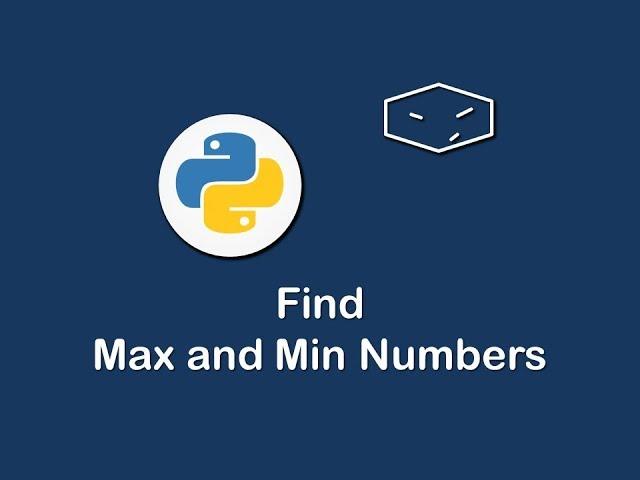 find max and min in python 