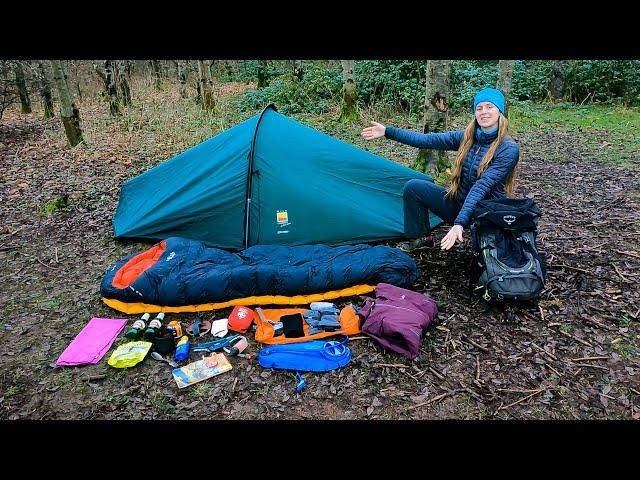 How I fit all my solo wild camping kit in my 36l Osprey Stratos backpack