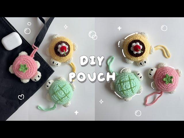 Crochet No-Sew Turtle Pouch Tutorial | Fruit, Pudding & Melon Bread Turtles 